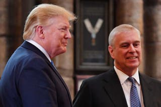 Andrew and Trump during their visit to Westminster Abbey in 2019